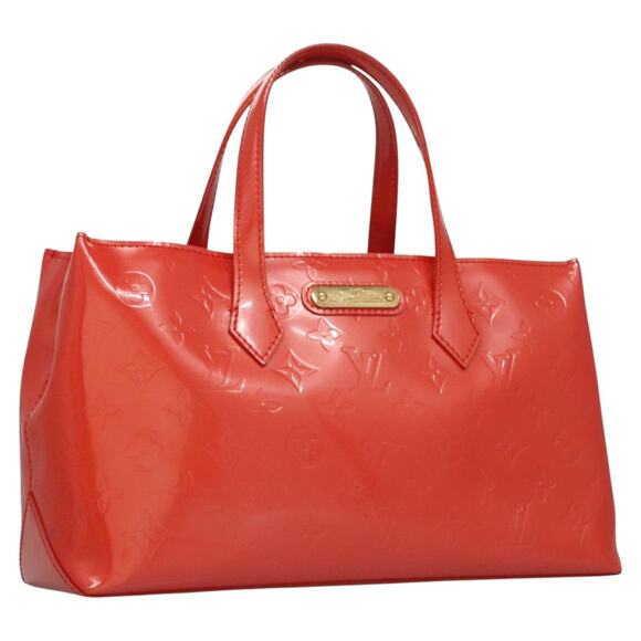 LOUIS VUITTON Monogram Vernis Wilshire PM Hand Bag Orenge M93644 - Picture 1 of 16